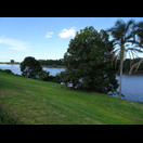 Blick von unserer aktuellen Untekunft in Kempsey auf den Macleay River